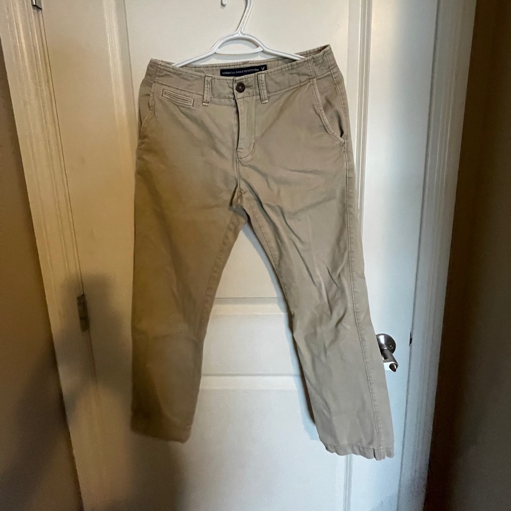 Slim fit khaki pants